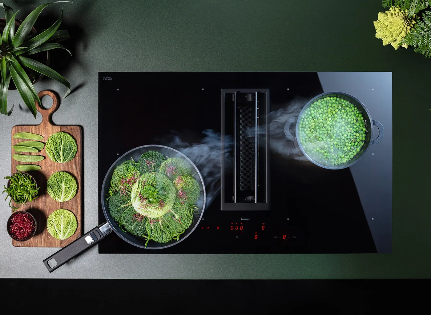 Falmec Quantum Pro spishäll med integrerad fläkt - utluft