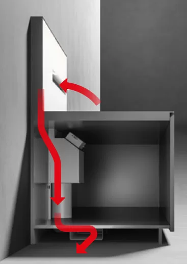 Falmec Air Wall 150 cm design köksfläkt - Bild 8