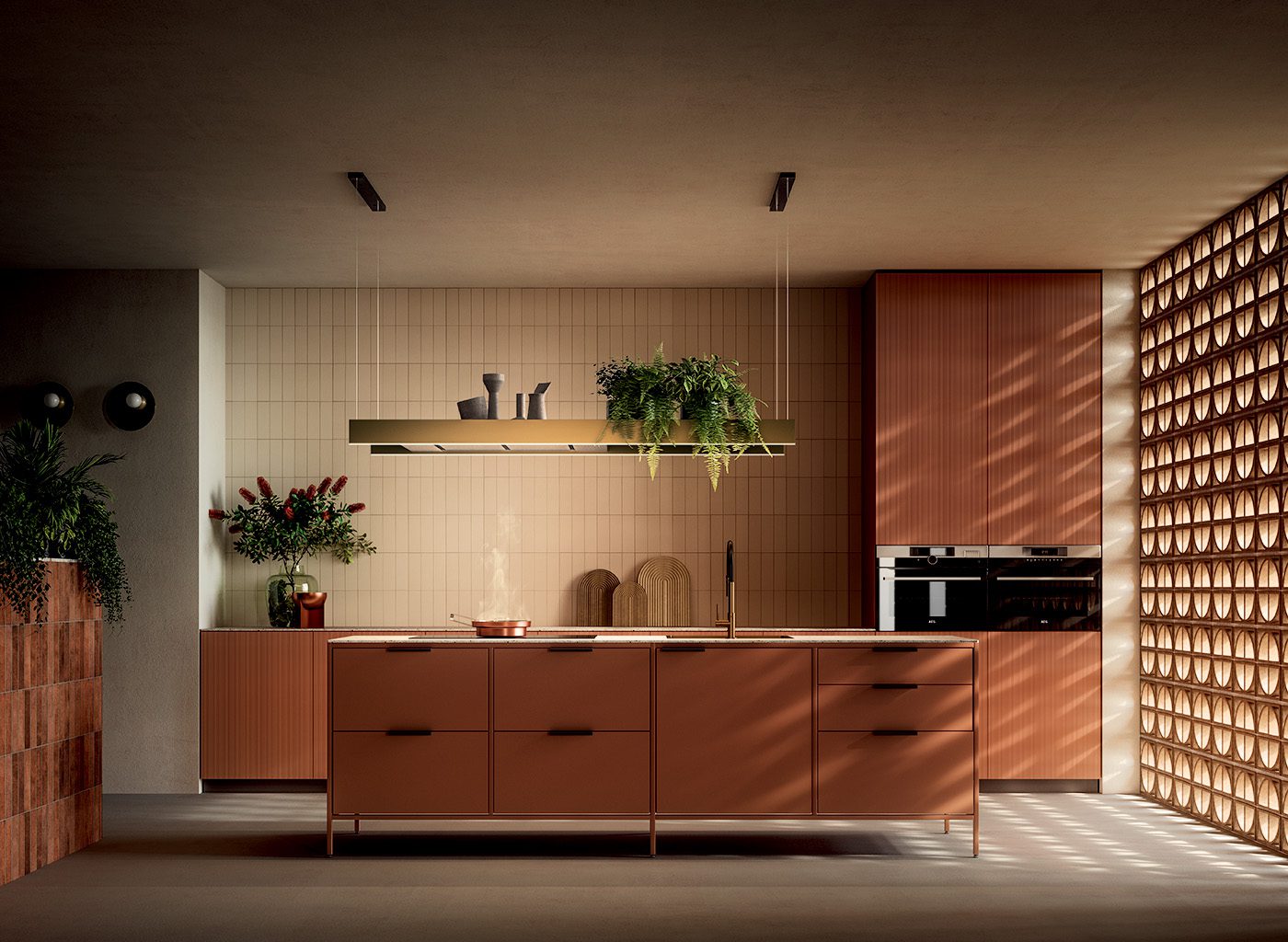 Falmec Light Bronze frihängande köksfläkt